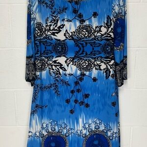 Forever 21 Blue Sheath Dress with Dolman Sleeves